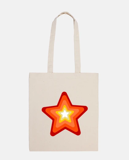 Borsa borsa tela con stella