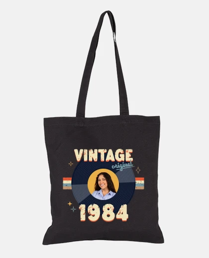 borsa vintage 1984 con foto personalizzabile