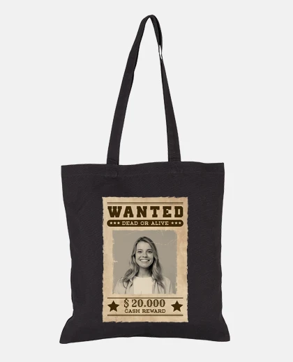 borsa wanted con foto personalizzabile