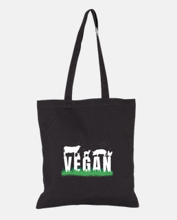borsa da donna, tote bag, animali vegani sono i miei amici, vita sana così cibo vegano