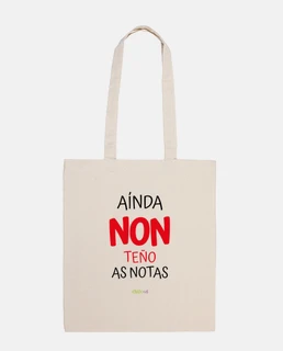 borsa di tela per insegnanti - non ho ancora le voti - in galiziano, bianca