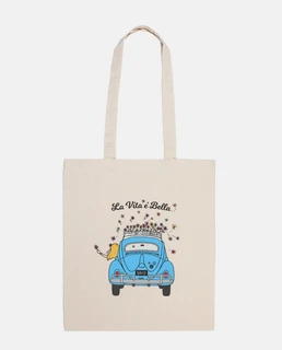 borsa tela la vita e bella
