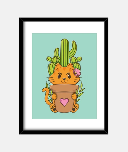 Framed botanicat cute kawaii illustration