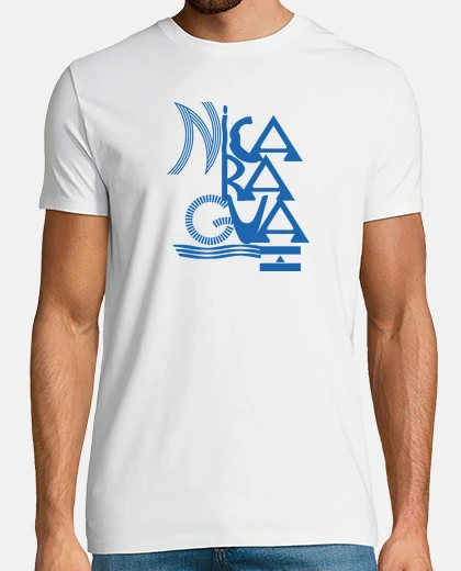 Tee-shirt bouclier de texte t-shirt nicaragua