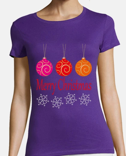 Tee-shirt boules de noël joyeux noël