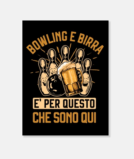 Wall bowling and beer bowling player