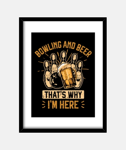 Quadro Bowling and Beer Bowling y Cerveza