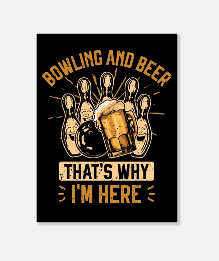 Stampa Bowling and Beer Bowling y Cerveza