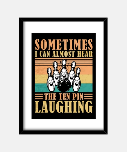 Quadro Bowling Divertente Ten Pin Laughing