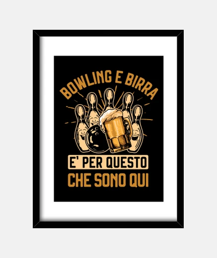 Quadro Bowling e Birra Giocatore di Bowling