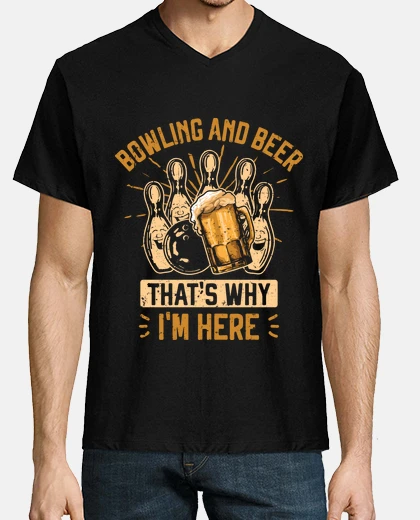 Tee-shirt bowling et bowling à bière y cerveza