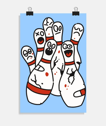 Poster bowling serata birilli scarpe club poster negozio officina poster sul campo