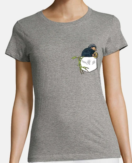 T-shirt bowtruckle-niffler pocket, woman