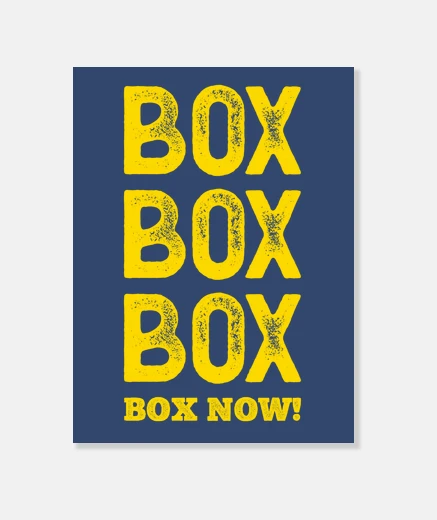 Stampa box box box box adesso f1