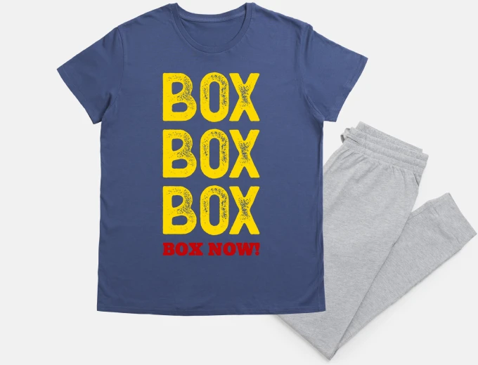 Pyjama box box box box now f1