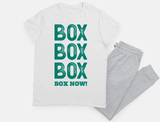 Pyjama box box box box now f1