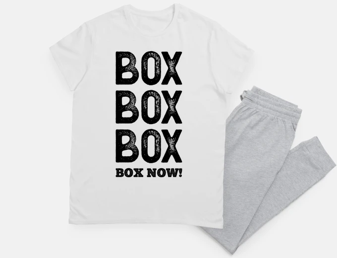 Pyjama box box box box now f1