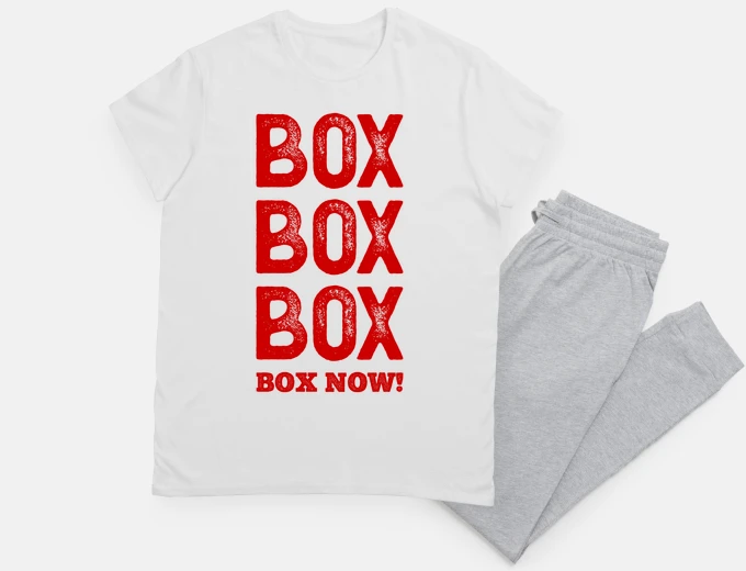 Pigiama box box box box ora f1