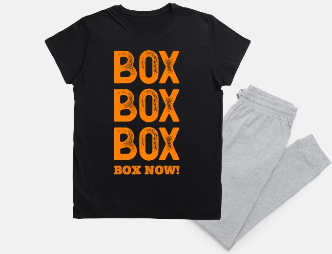 Pigiama box box box box ora f1