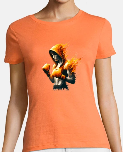 T-shirt box eadora in fiamma più