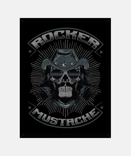 Quadro box rocker rockabilly skull biker usa musica rock