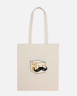 box with mustache