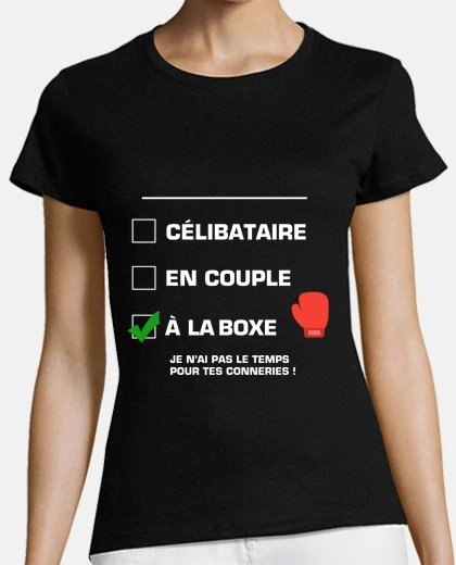 Tee-shirt boxe celibataire en couple