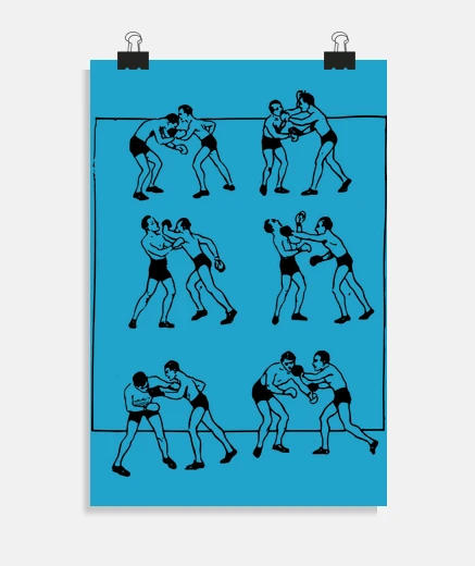 Poster boxe diversi esercizi sport poster spogliatoio camera da letto soggiorno