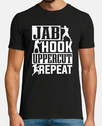 Tee-shirt Boxer Jab Hook Uppercut Repeat Boxing