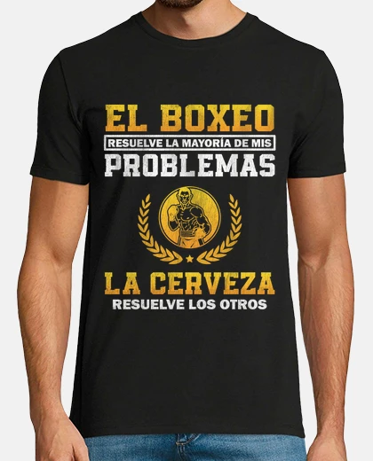 T-shirt boxing solves my problems beer