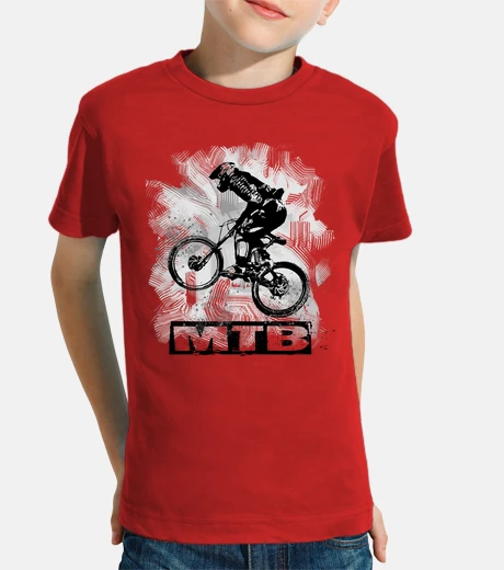 Kids boy, short sleeve, red, mtb