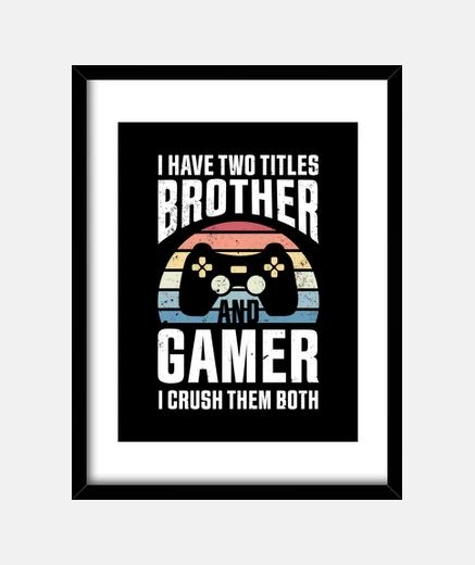 Framed boys gaming gift brother video gamer
