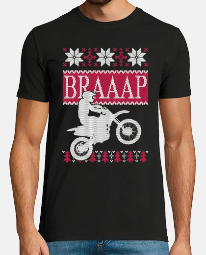 T-shirt Braap motor cross christmas