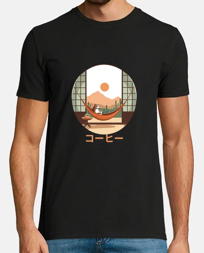 T-shirt bradipo che si rilassa al tramonto nel 