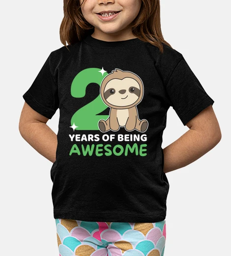 Abbigliamento bradipo per i bambini del 2° compleanno