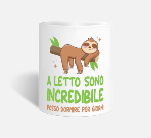 T-Shirt Frasi Divertenti A LETTO SONO INCREDIBILE Idea Regalo Uomo Donna