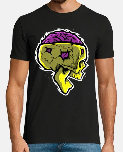 T-shirt brain skull