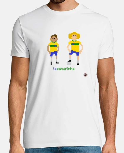Camiseta Brasil PixelArt Hombre