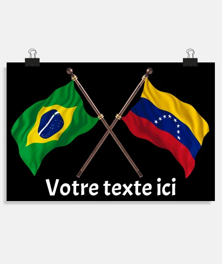 Poster brasile contro venezuela poster di solidarietà fiera negozio stand ristorante