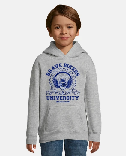 Kids brave bikers university child hoodie