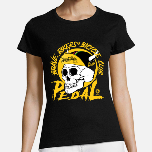 brave bikers skull yellow