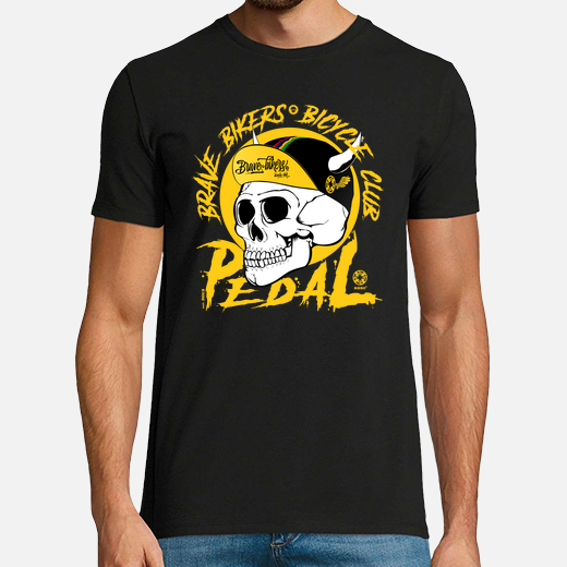 brave bikers skull yellow