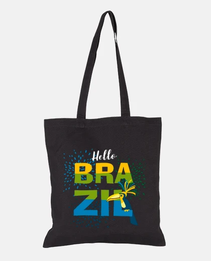 Bag brazil flag football team tote bag