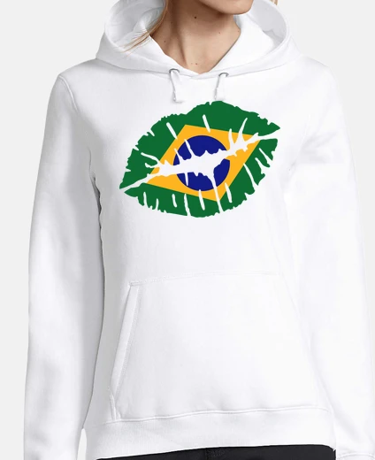 Hoodie brazil kiss lips