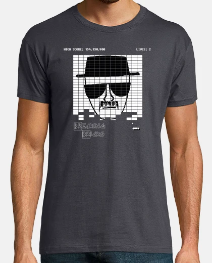 T-shirt breaking mattoni - bianca con arkano logo