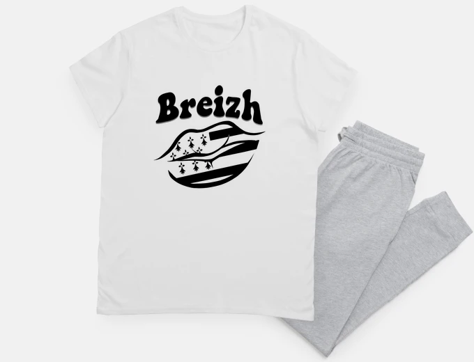 Pijama breizh bretaña diseño bandera boca