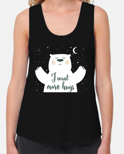 Tee-shirt bretelles chemise que je veux plus câlins