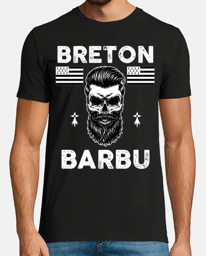 Tee-shirt Breton barbu humour bretagne ami ou pap
