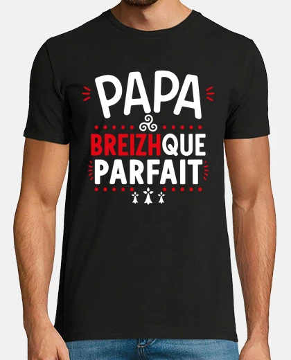T-shirt breton papà breizh cita bretagna