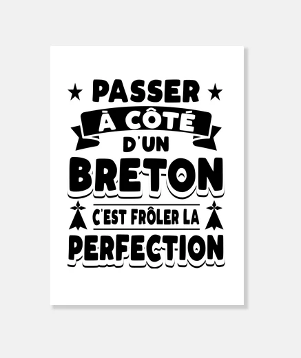 Tableau Breton Rigolo Cadeau pour Hommes de la